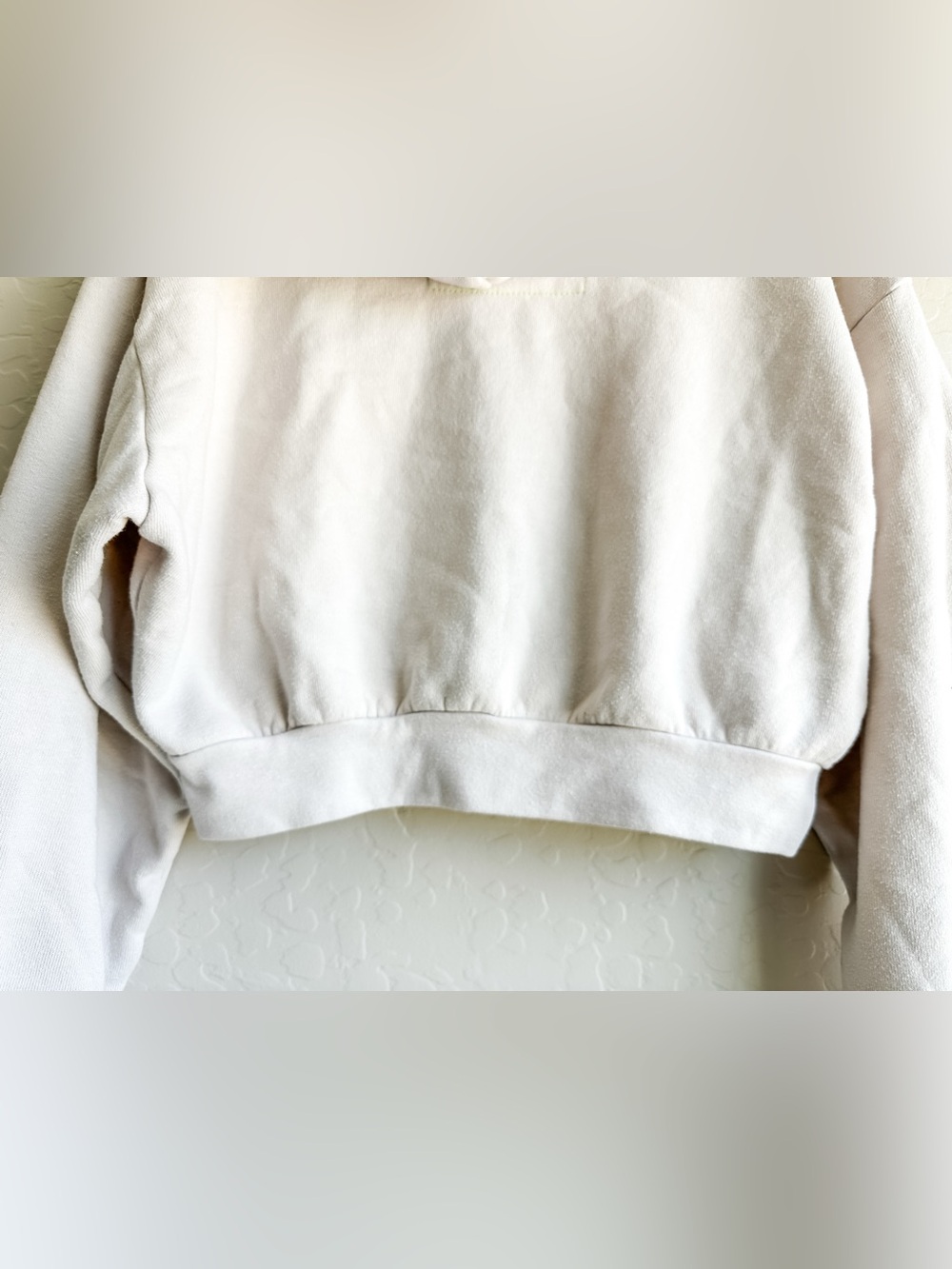 Aviator Nation Sunset Patch Cropped Zip Hoodie Vintage White Womens - XSmall - Picture 8 of 13